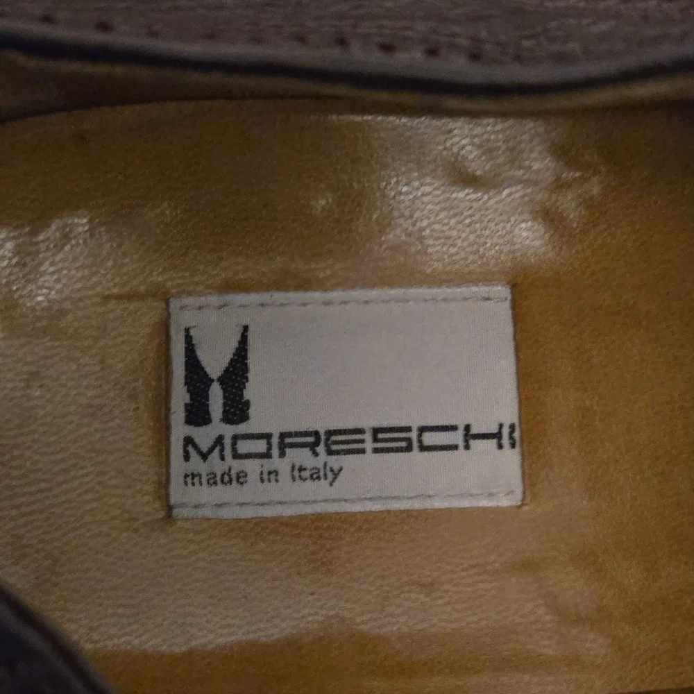 Authentic Moreschi Calfskin Men's Oxfords‎ Size 10 - Made In Italy - 1200 Retail
